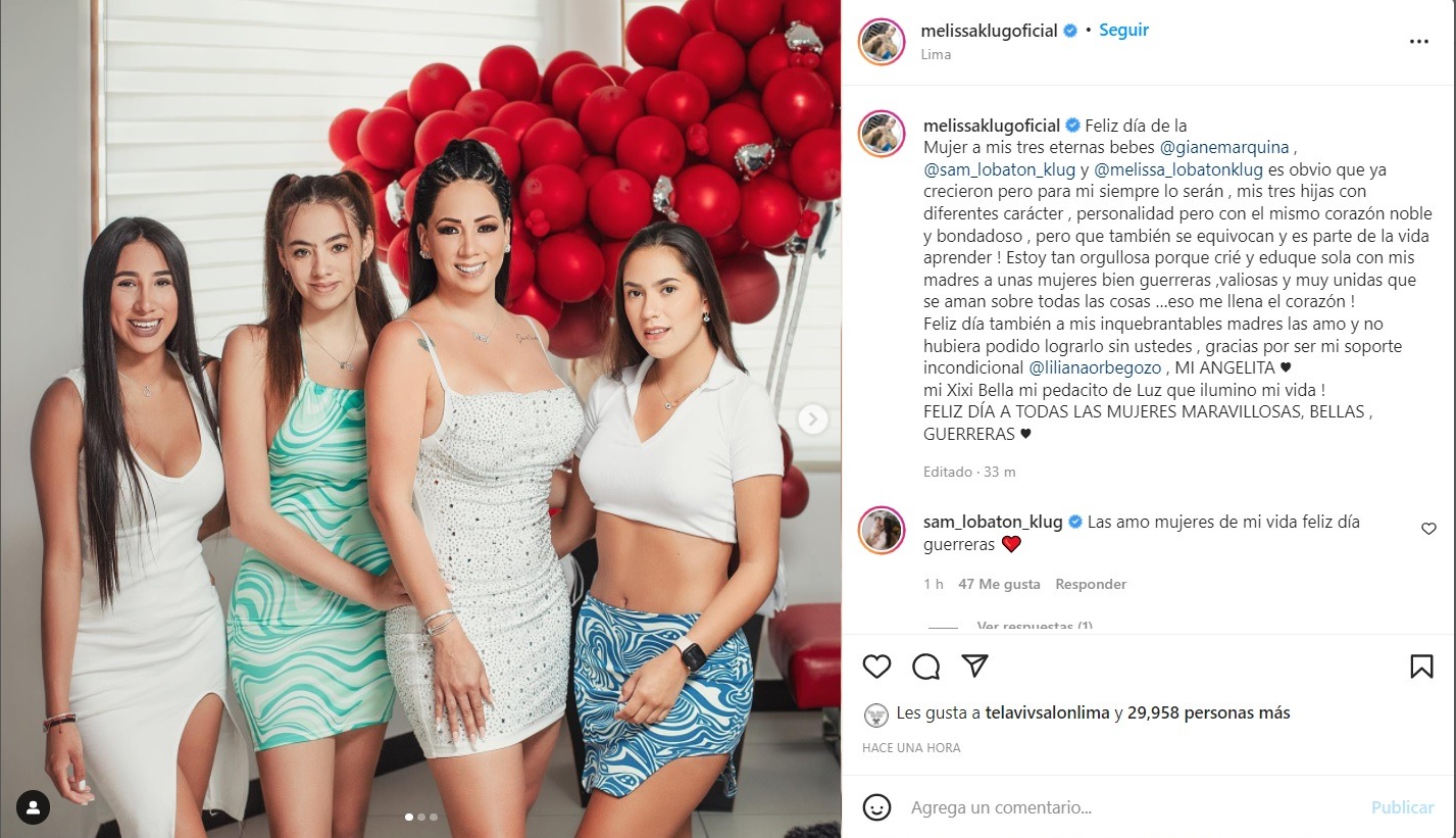 Melissa Klug a sus hijas: “Crie y eduqué sola a unas mujeres guerreras”