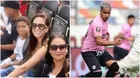 Melissa Klug y los hijos de Jefferson Farfán alentaron a Jesús Barco en el Monumental