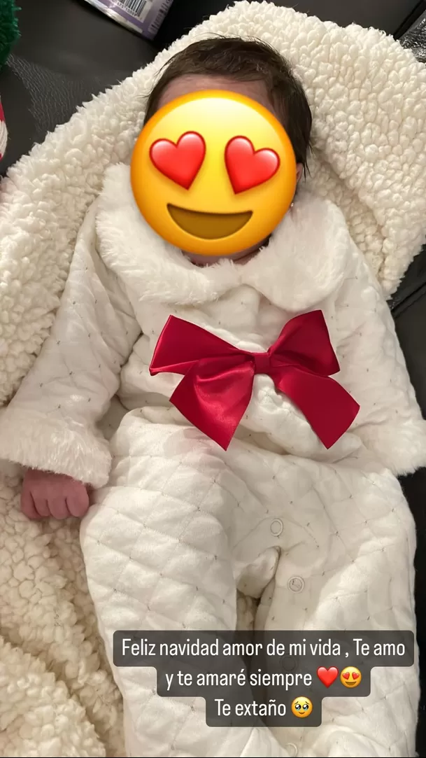 Mensaje de Jesús Barco a su hija por Navidad. Fuente: Instagram Mensaje de Jesús Barco a su hija por Navidad. Fuente: Instagram