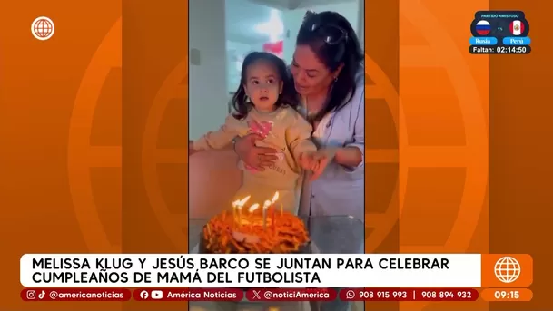 Melissa Klug felicitó a la madre de Jesús Barco por su cumpleaños / Captura 
