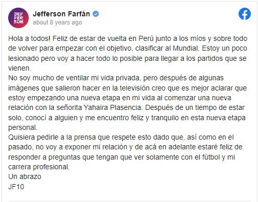 Melissa Klug y la vez que pensó que Jefferson Farfán era el amor de su vida