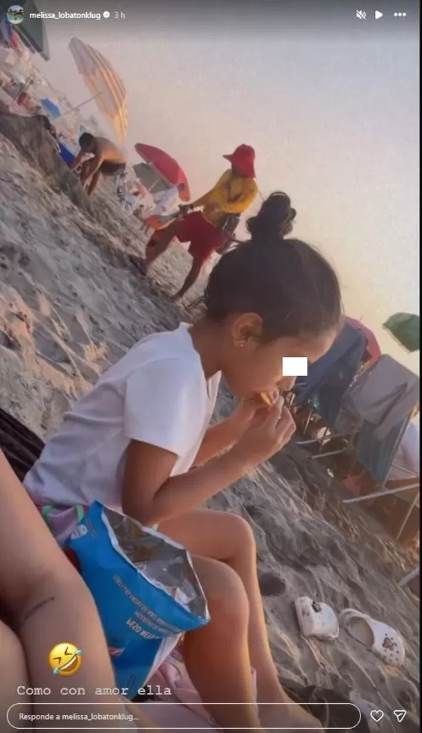 Melissa Lobatón Klug disfrutó de la playa junto a su sobrina Xianna / Instagram