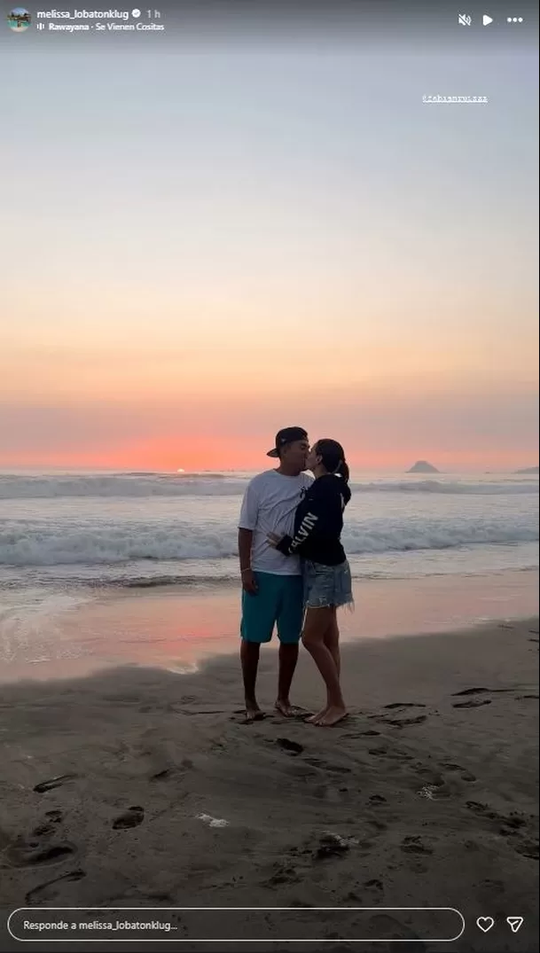 Melissa Lobatón presumió a su novio con apasionado beso / Instagram