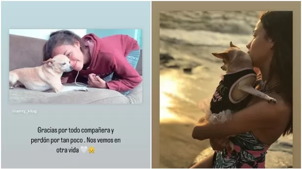 Melissa Lobatón se despidió de su mascota Anny Klug. Fuente: Instagram Melissa Lobatón se despidió de su mascota Anny Klug. Fuente: Instagram