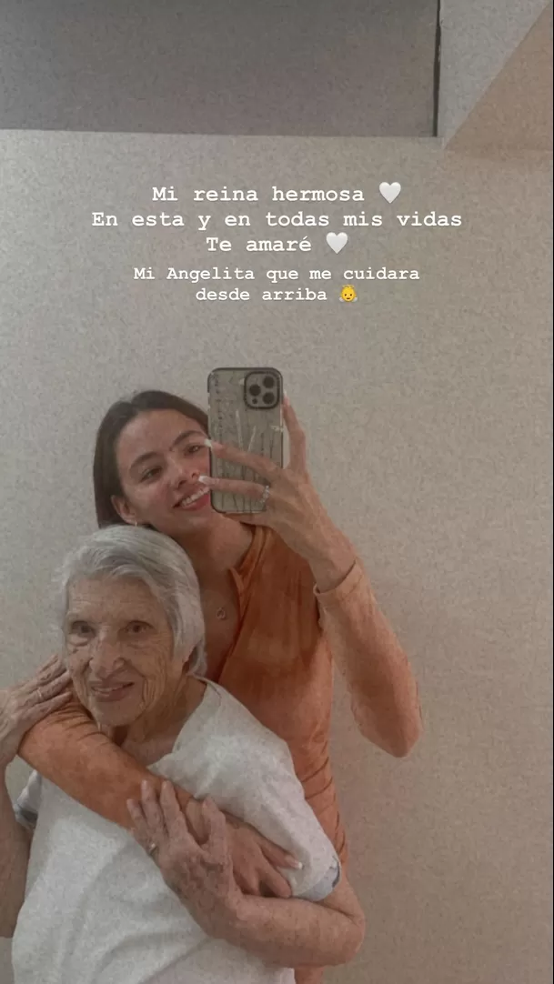 Melissa Lobatón Klug y su despedida para su bisabuela Ángela. Fuente: Instagram