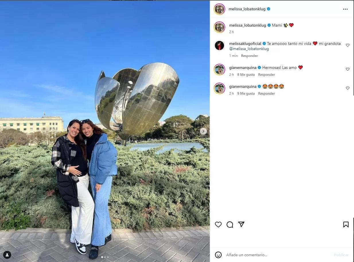 La reciente publicación de Melissa Lobatón Klug en su muro de Instagram/ Foto: Captura IG Melissa Lobatón