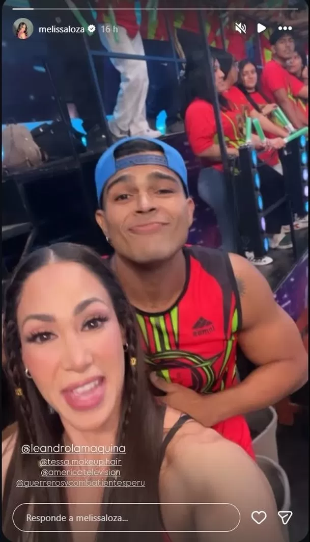 Melissa Loza protagoniza comentado momento con Leandro Cabello en EEG. Video: Instagram @melissaloza