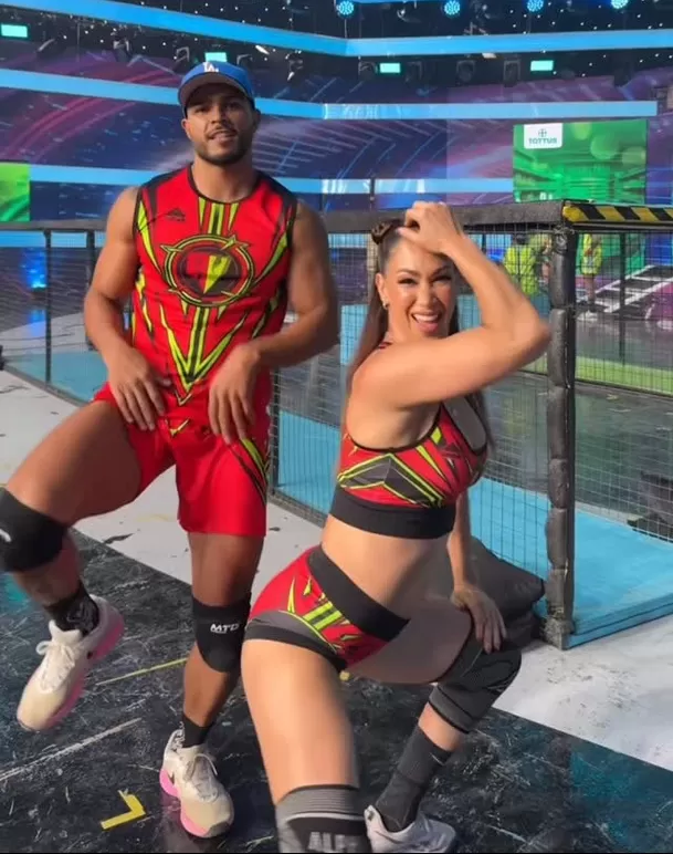 Melissa Loza protagoniza comentado momento con Leandro Cabello en EEG. Foto: Instagram @guerrerosycombatientesperu