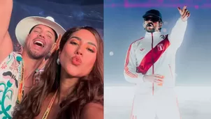 Melissa Paredes y Anthony Aranda se emocionaron por estar a solo unos metros de Bad Bunny. Foto: Instagram /  Conciertos Perú @ Raul Umeres