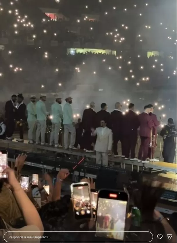 Melissa Paredes emocionada por ver cerca a Bad Bunny en concierto / Instagram