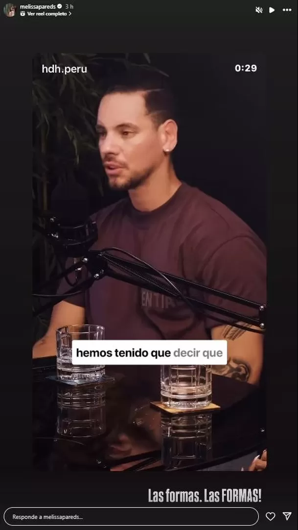 Imagen que compartió Melissa Paredes en redes sociales. Fuente: Instagram Imagen que compartió Melissa Paredes en redes sociales. Fuente: Instagram