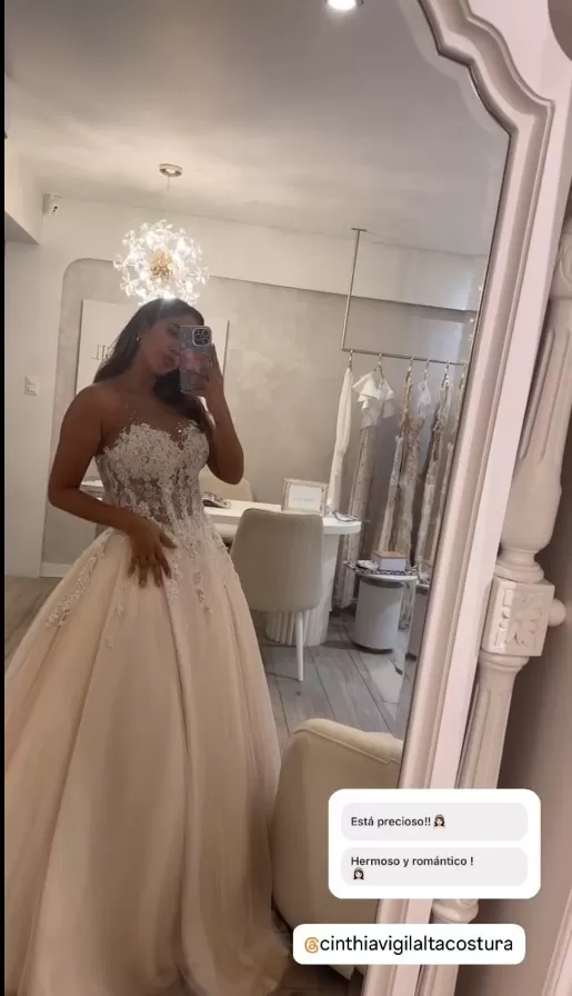 Melissa Paredes compartió imágenes del vestido que eligió para su boda con Anthony Aranda/Foto: Instagram