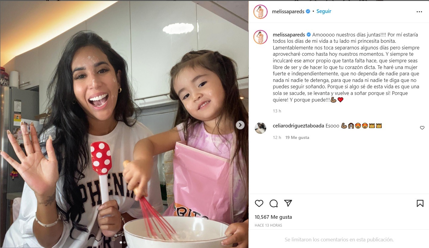 ¿Melissa Paredes no quiere seguir con tenencia compartida de su hija?: “Estaría siempre a tu lado”