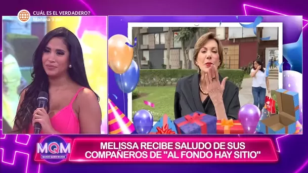 Yvonne Frayssinet felicitó a Melissa Paredes por sus 33 años / Mande Quien Mande