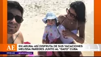 Rodrigo Cuba, Melissa Paredes y la pequeña Mía (Foto: Captura América TV)