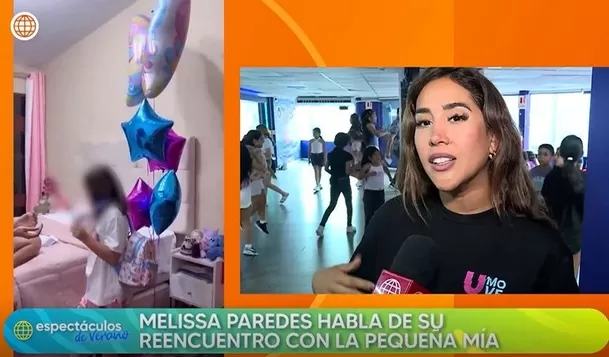 Melissa Paredes prefirió no hablar del corte de pelo de su hija en viaje con Rodrigo Cuba / Captura