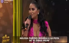 Melissa Paredes reapareció en El Gran Show: "Nunca había conocido el dolor" - Noticias de Melissa Lobatón