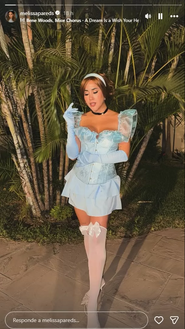 Melissa Paredes lució sensual disfraz de Cenicienta/ captura