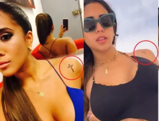 Melissa Paredes tenía una cruz en el hombre, pero decidió borrar la imagen / Instagram