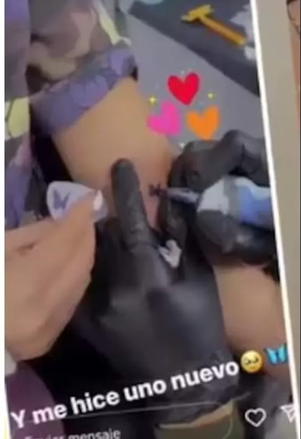 Melissa Paredes se hizo una mariposa de tatuaje en honor a su hija Mía / Instagram