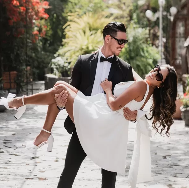 Melissa Paredes y Anthony Aranda en sesión de fotos preboda / Instagram