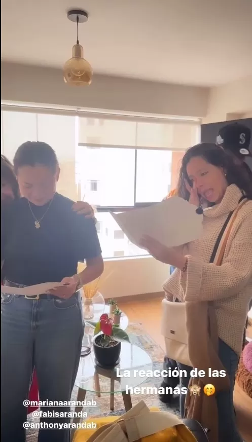 Melissa Paredes captó la reacción de sus cuñadas al recibir las invitaciones de su boda con Anthony Aranda/Foto: Instagram