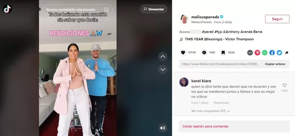 Melissa Paredes y su fuerte respuesta a seguidora que le pidió volver con Rodrigo Cuba