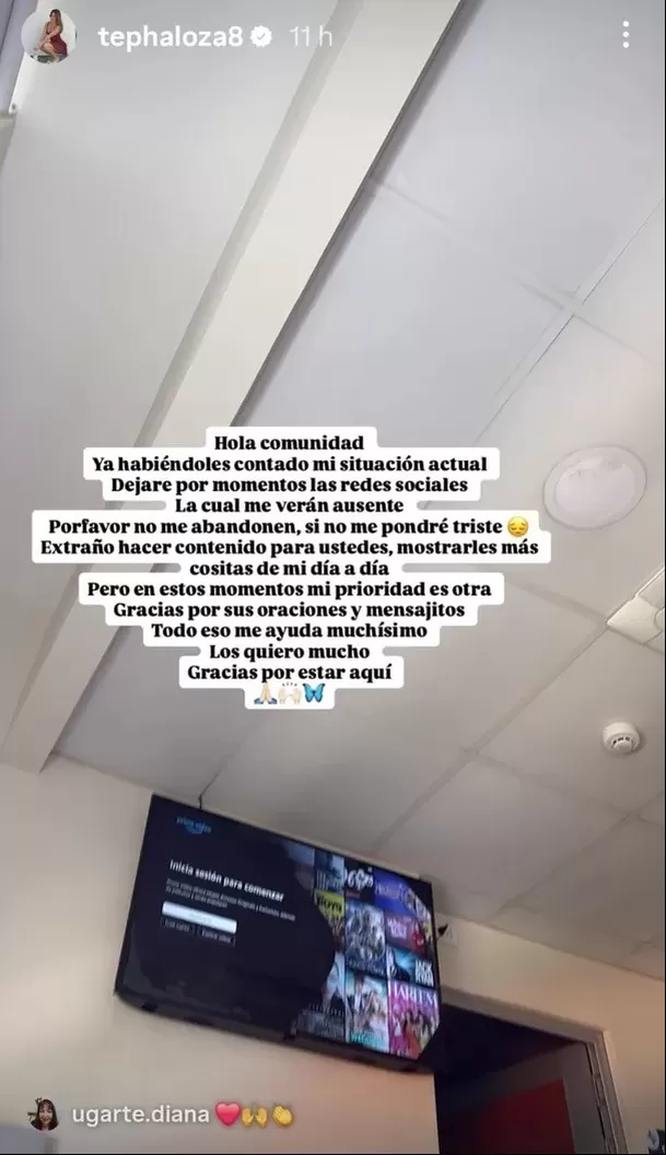 Tepha Loza anunció que se alejará de las redes sociales / Instagram Tepha Loza anunció que se alejará de las redes sociales / Instagram