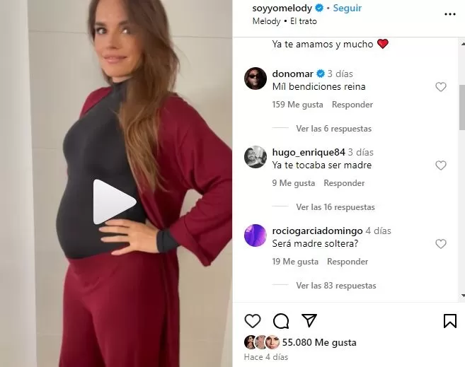 Melody recibió las felicitaciones de sus seguidores y colegas como Don Omar / Instagram