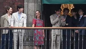 BTS fue recibido por la presidenta de México en el Palacio Nacional / X: @Claudiashein 