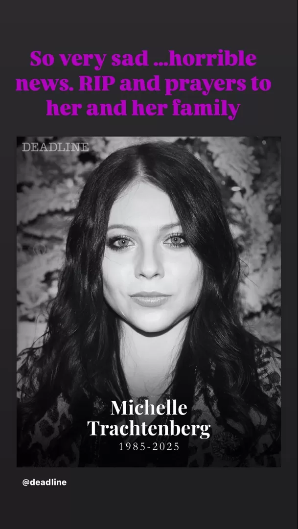 Elenco de Buffy sobre muerte de Michelle Trachtenberg. Foto: Instagram/@imdboreanaz