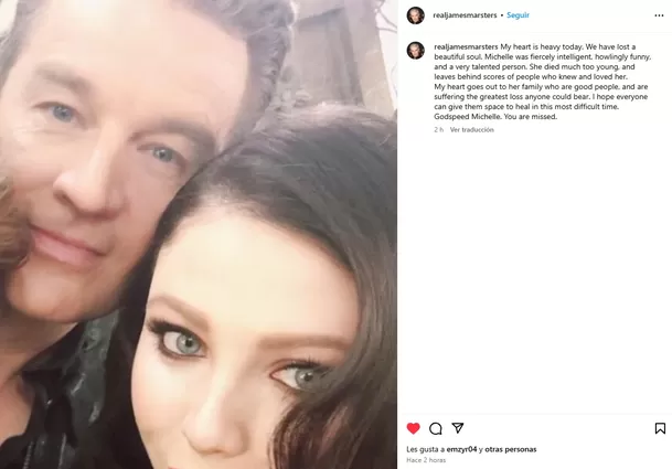 Elenco de Buffy sobre muerte de Michelle Trachtenberg. Foto: Instagram/@jamesmastersof