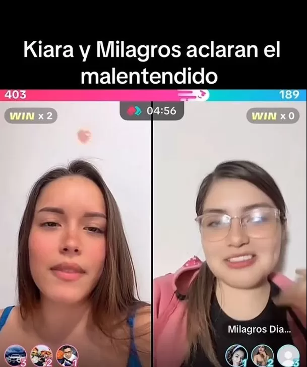 Kiara Lozano y Milagros Díaz hablaron de su presunta pelea en pleno escenario / Captura Kiara Lozano y Milagros Díaz hablaron de su presunta pelea en pleno escenario / Captura