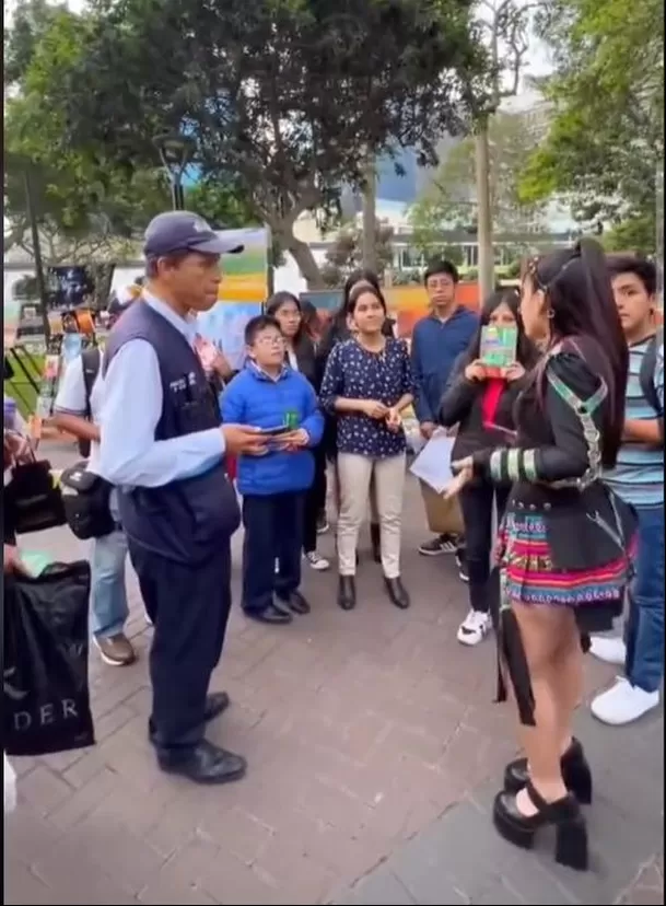 Milena Warthon pasó un incómodo momento tras ser desalojada del parque Kennedy/ Foto: TikTok