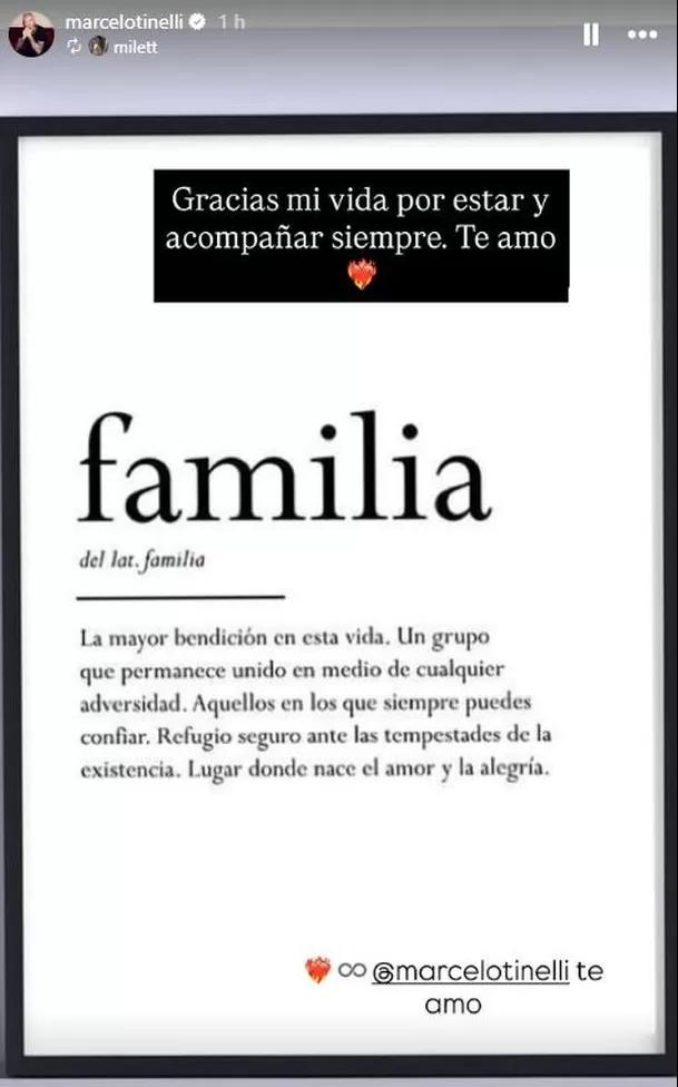 Marcelo Tinelli responde al gesto de Milett Figueroa / Instagram