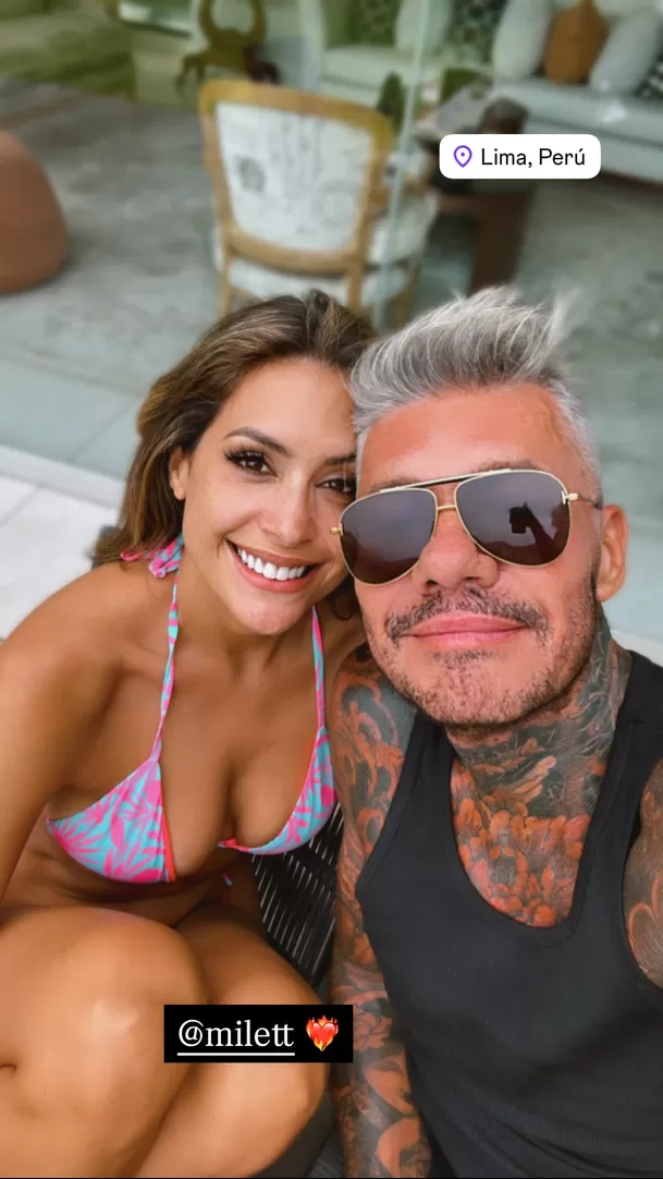 Marcelo Tinelli y Milett Figueroa se reencontraron en Lima. Fuente: Instagram Marcelo Tinelli y Milett Figueroa se reencontraron en Lima. Fuente: Instagram