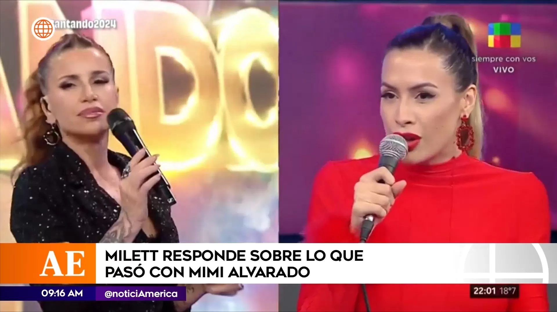 Milett Figueroa recordó su pelea con Mimi Alvarado en el 'Cantando 2024' / América Tv - Argentina