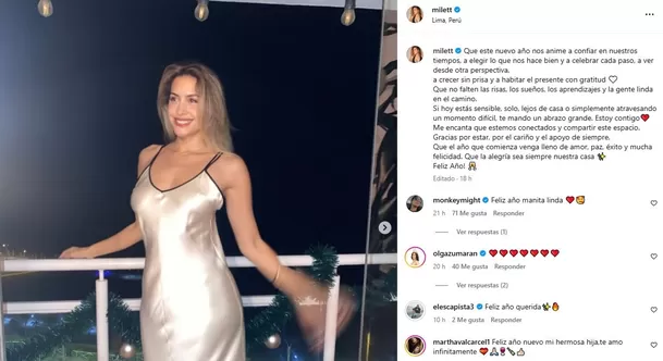 Milett Figueroa deja un mensaje de reflexión por Año Nuevo / Instagram
