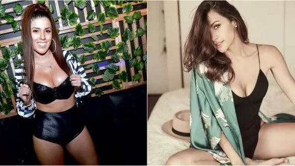 La salsera le jug&oacute; una broma a la modelo por su vestimenta (Fotos: Instagram)