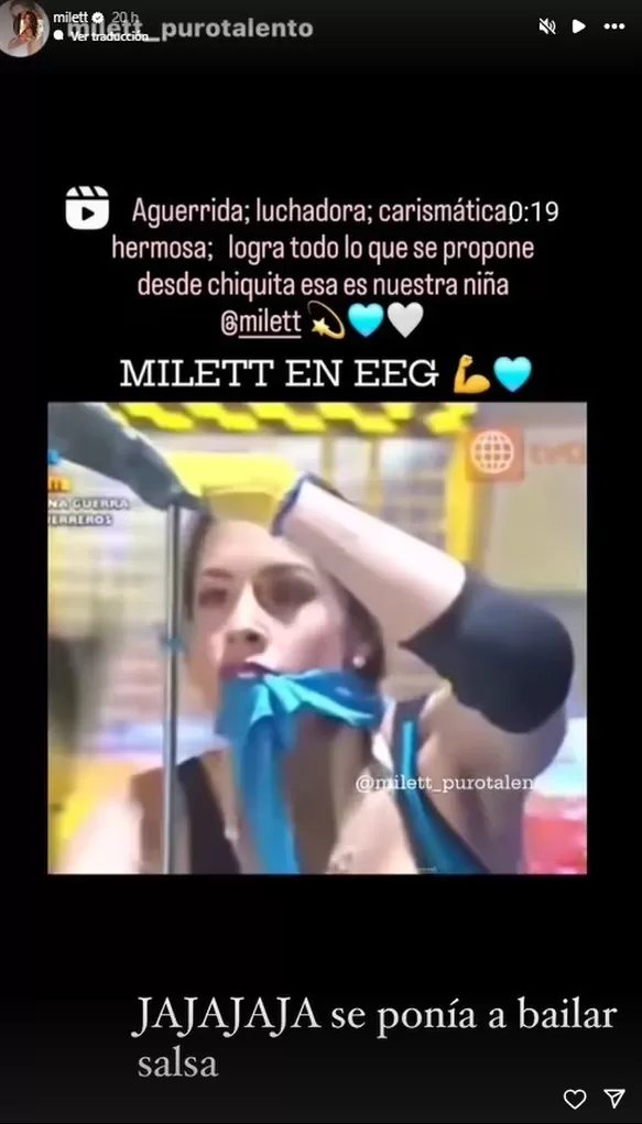 Milett Figueroa recordó su paso por Esto es Guerra. Fuente: Instagram