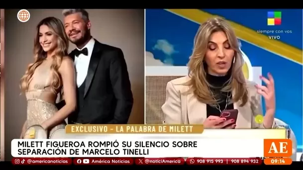 Milett Figueroa rompió su silencio sobre separación de Tinelli / Captura