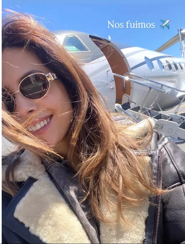 Milett Figueroa dejó en evidencia su viaje con una historia de Instagram. Foto: Instagram Milett Figueroa dejó en evidencia su viaje con una historia de Instagram. Foto: Instagram