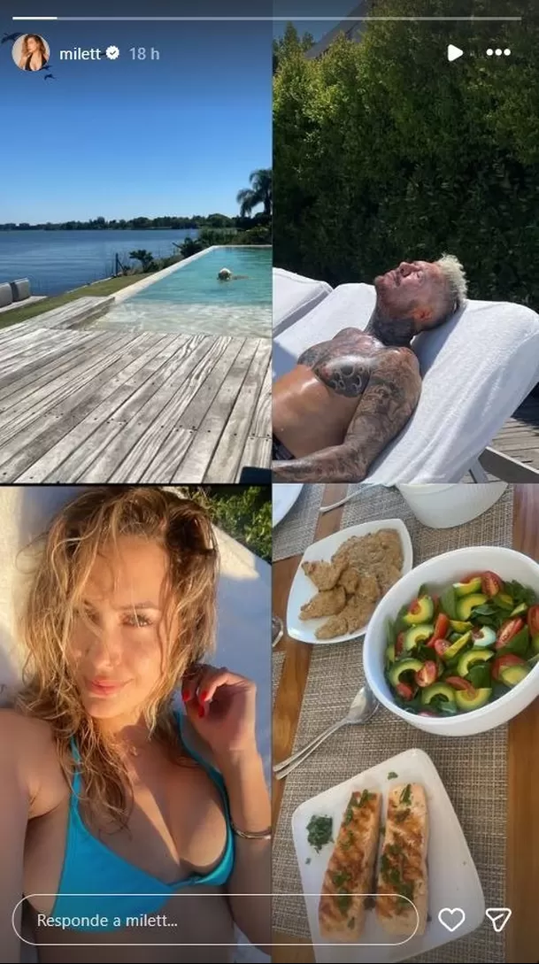 La exchica reality se animó a compartir cómo pasa sus días junto al presentador de televisión. Foto: Instagram