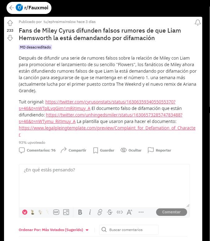 Miley Cyrus: La verdad sobre la supuesta demanda de Liam Hemsworth en contra de la cantante 