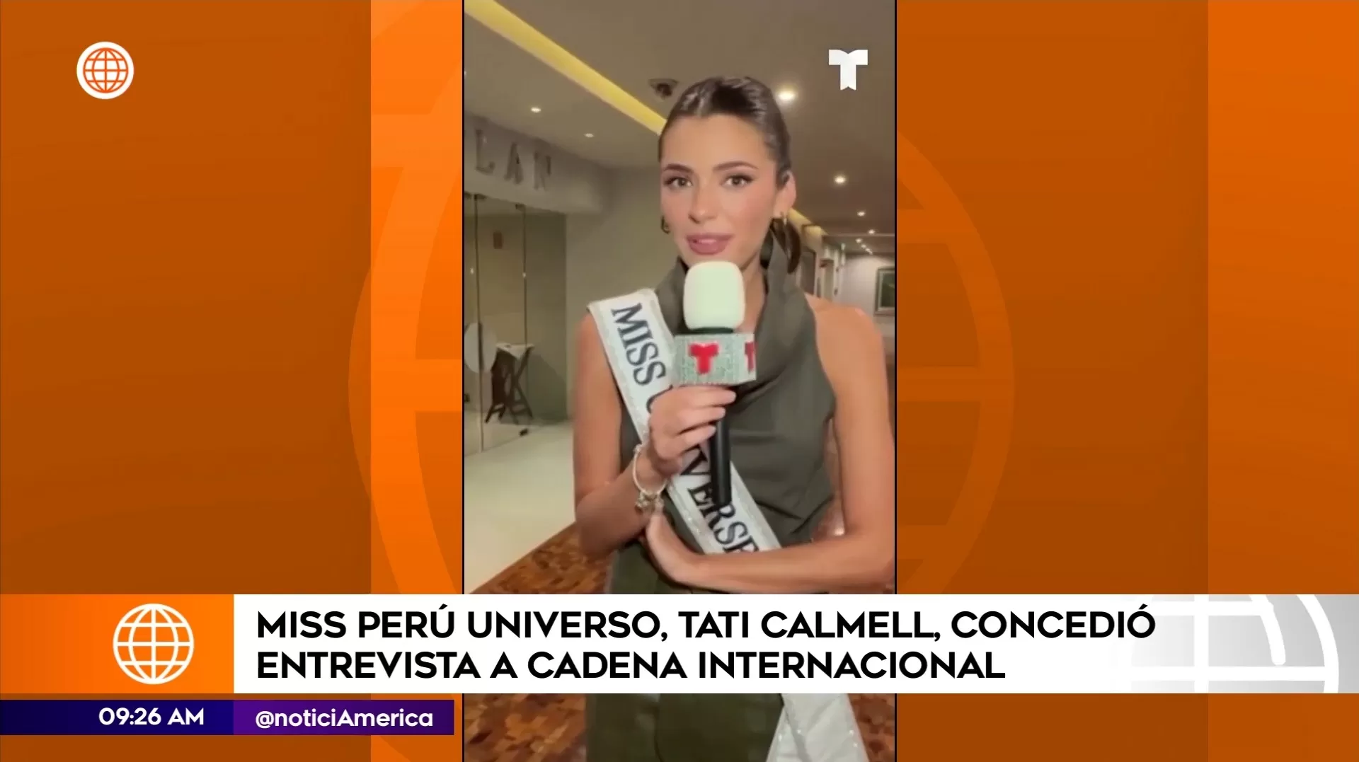 Tatiana Calmell concedió una entrevista para la cadena internacional Telemundo / América Espectáculos