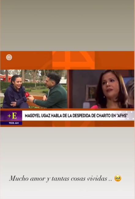 Mónica Sánchez se conmovió tras palabras de admiración de Magdyel Ugaz