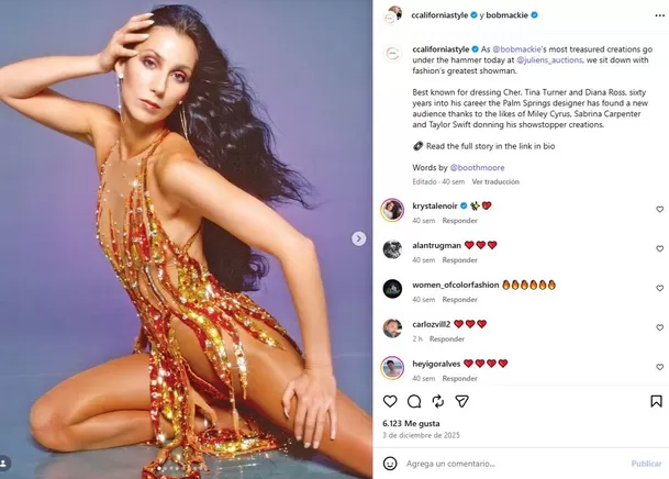 Muere Bob Mackie, legendario diseñador de Hollywood que vistió a Cher, Marilyn Monroe y otras estrellas. Foto: IG @bobmackie Muere Bob Mackie, legendario diseñador de Hollywood que vistió a Cher, Marilyn Monroe y otras estrellas. Foto: IG @bobmackie