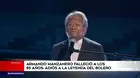 Armando Manzanero falleció a los 85 años