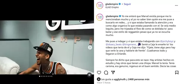 Hasta el momento no se saben con exactitud las causas de la muerte de Marvel Boy / Instagram Hasta el momento no se saben con exactitud las causas de la muerte de Marvel Boy / Instagram