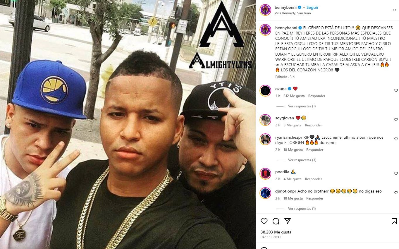 Anuncian la muerte del cantante Alexio 'La Bruja' en Instagram